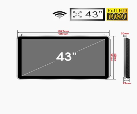 Kích thước màn hình quảng cáo LCD 43inch