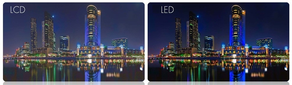 Màn hình LED cho độ chính sác màu và tương phản cao hơn màn hình LCD