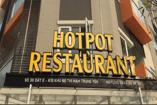 Bảng hiệu của nhà hàng Hotpot Restaurant