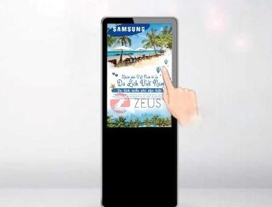 Màn hình quảng cáo cảm ứng chân đứng 55inch | LG, Samsung | CYL-TH550A1-WS - Zeus Việt Nam